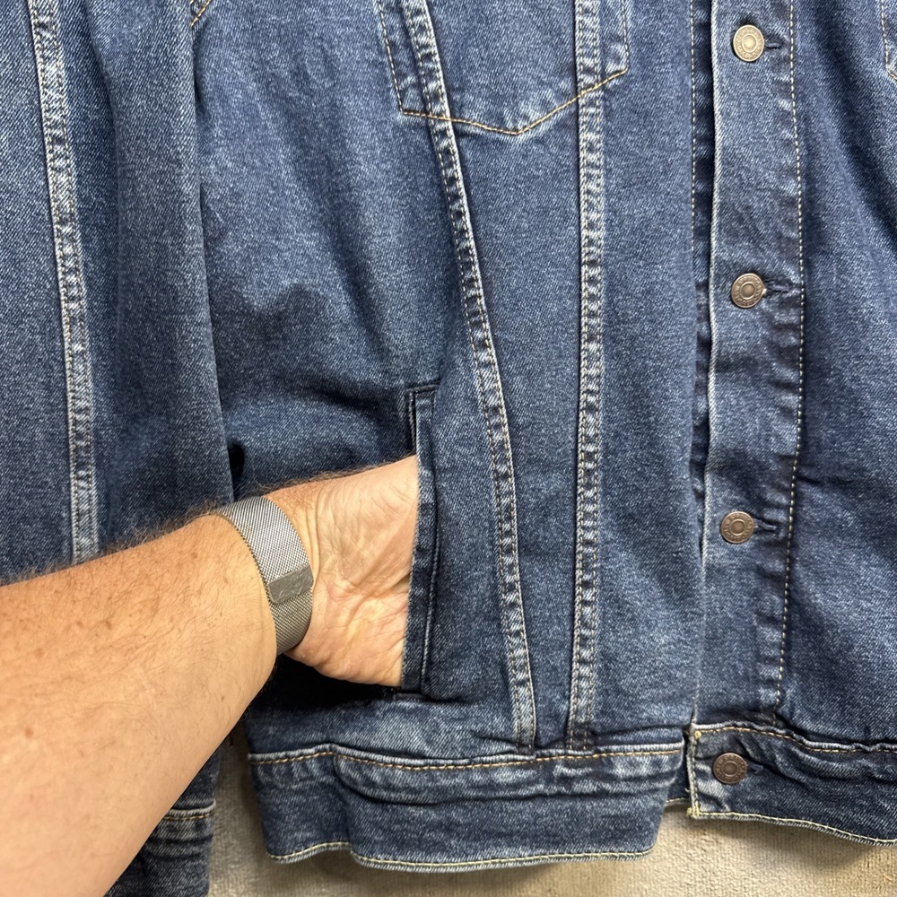 Levi's Men's‎ Trucker Jacket XXL Denim Blue Classic Jean Coat Levi Strauss - Picture 5 of 14